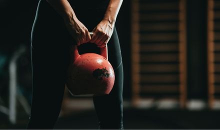 Man with kettlebell